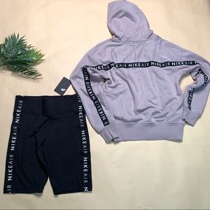nike shorts and hoodie set